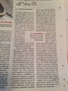 NBA 3X3 in piazza Castello a Torino (articolo del 6/9/2014 da "La Stampa")